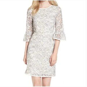 Draper James White & Blue Western Lace 'Rosslyn' Dress - Size 8